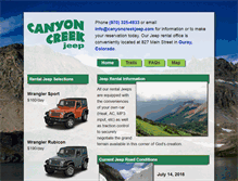 Tablet Screenshot of canyoncreekjeep.com